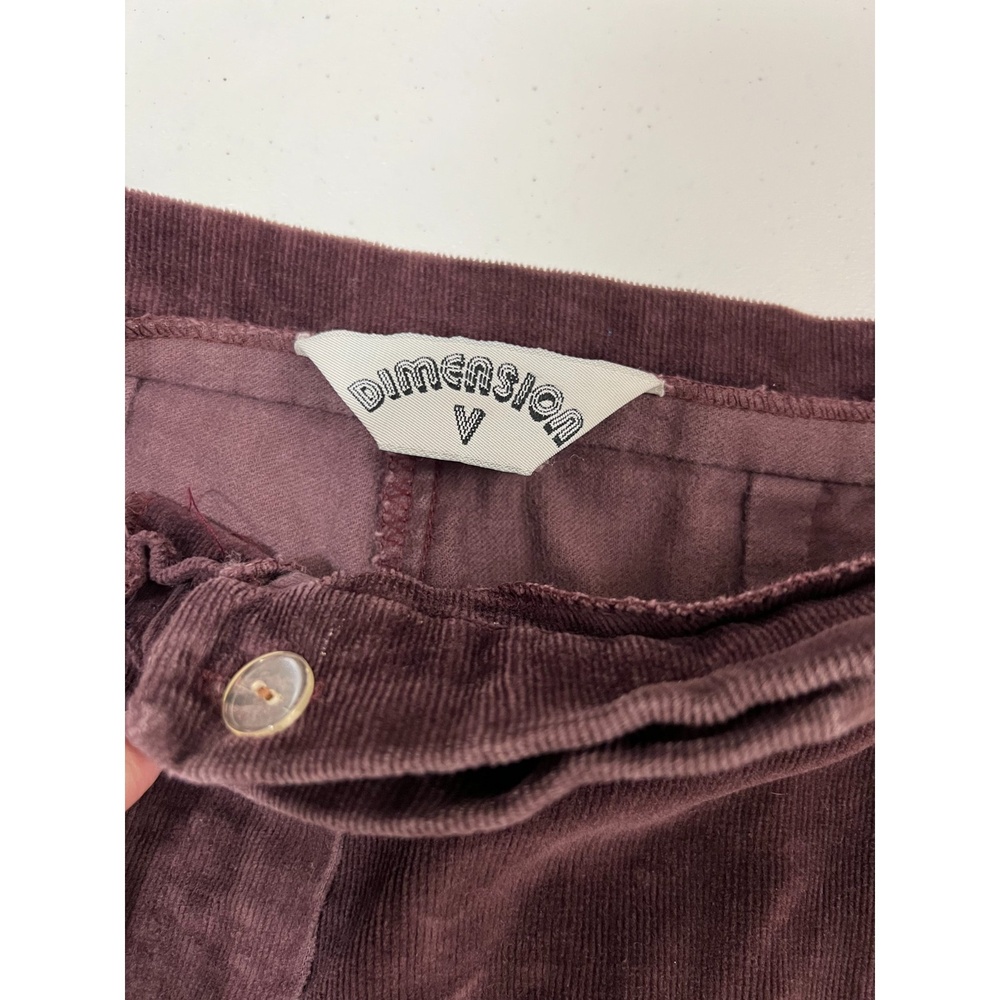Vintage Dimension V Women's Purple Corduroy Pants High Rise Size 12 (28" Waist) - Picture 5 of 11
